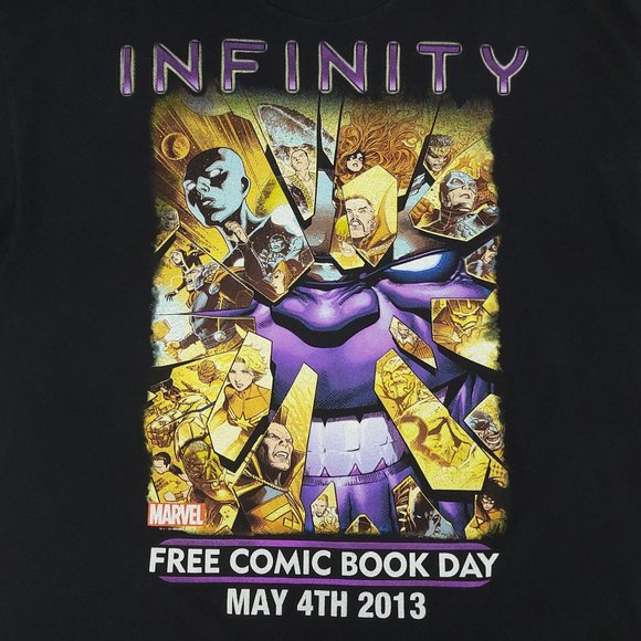 Marvel Infinity T Shirt Sz XL Free Comic Book Day May 4th 2013 Black Mad Engine - Picture 5 of 8